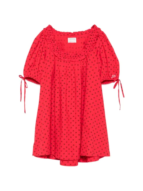DAMSON MADDER Jemima ruffled cherry-print mini dress