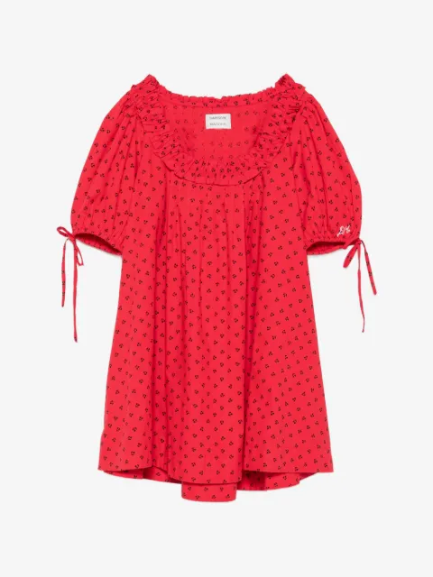 DAMSON MADDER Jemima ruffled cherry-print mini dress