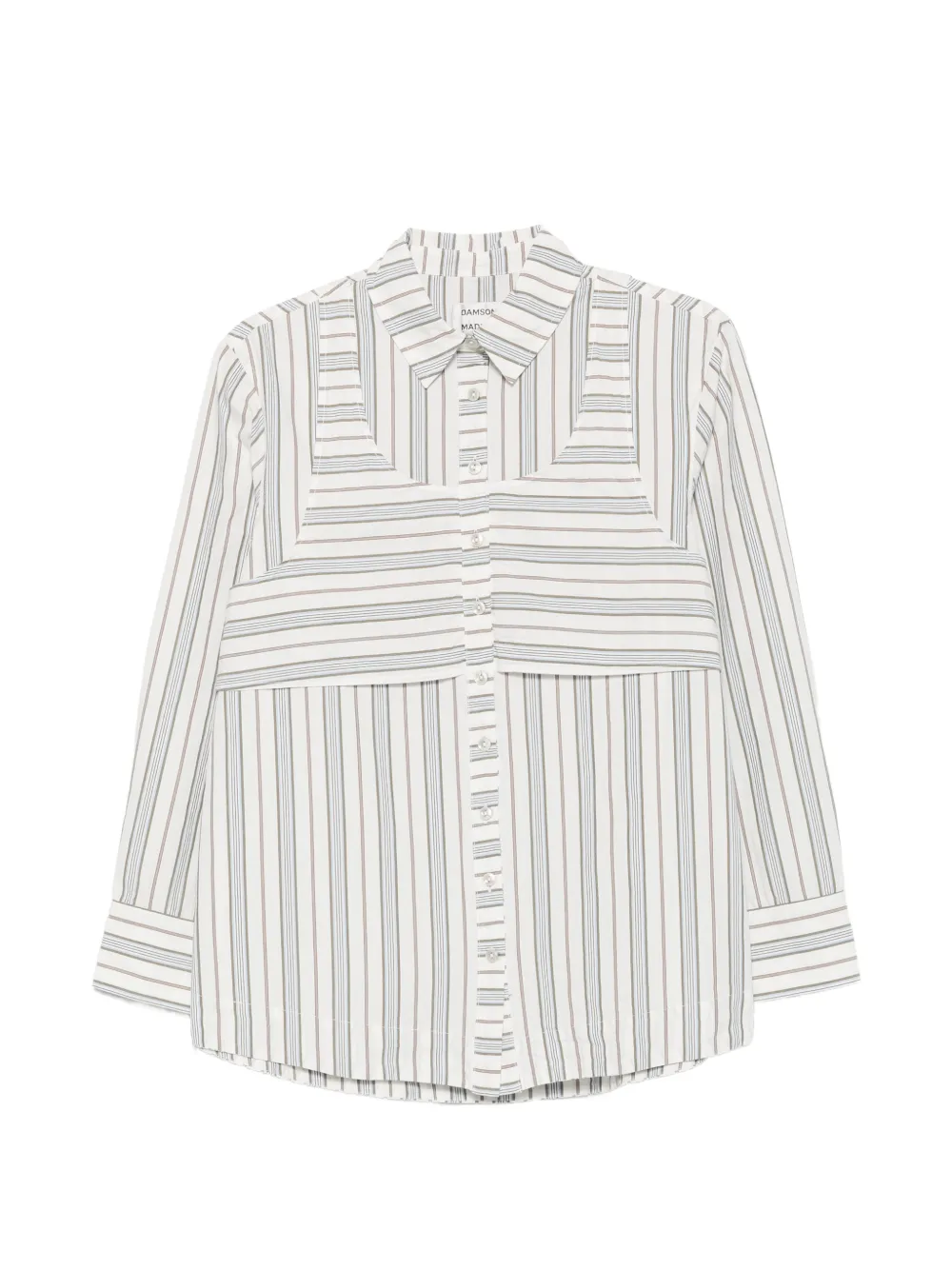 DAMSON MADDER Valeria double-layer striped shirt - Weiß