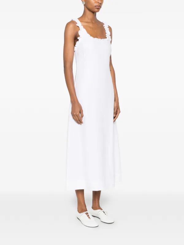 posse midi dress Posse, Alice midi dress, Women, White, US 10, Dresses, Linen