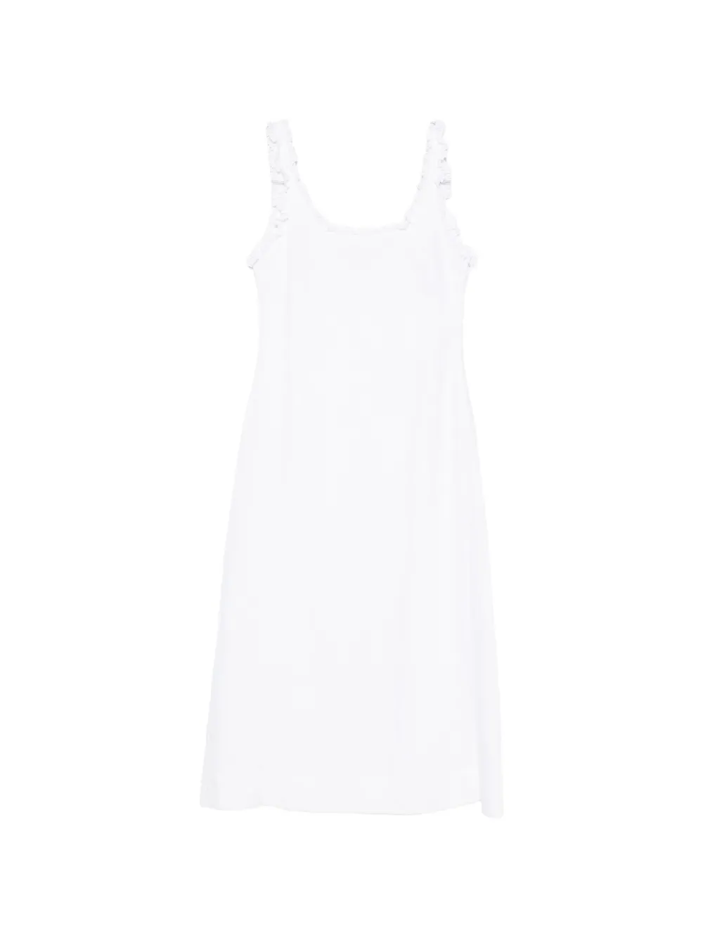 Posse Florence ruffled-seam midi dress - Bianco