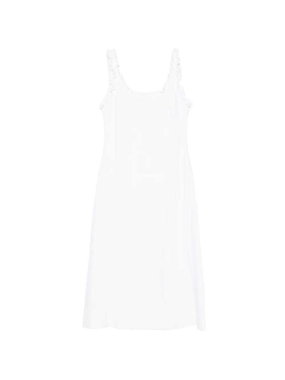 Posse Florence ruffled-seam midi dress - Bianco