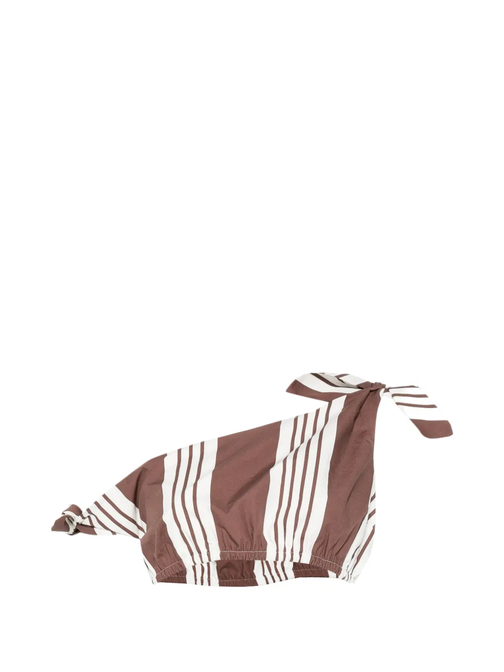 Posse Rosie striped-print top - Marrone