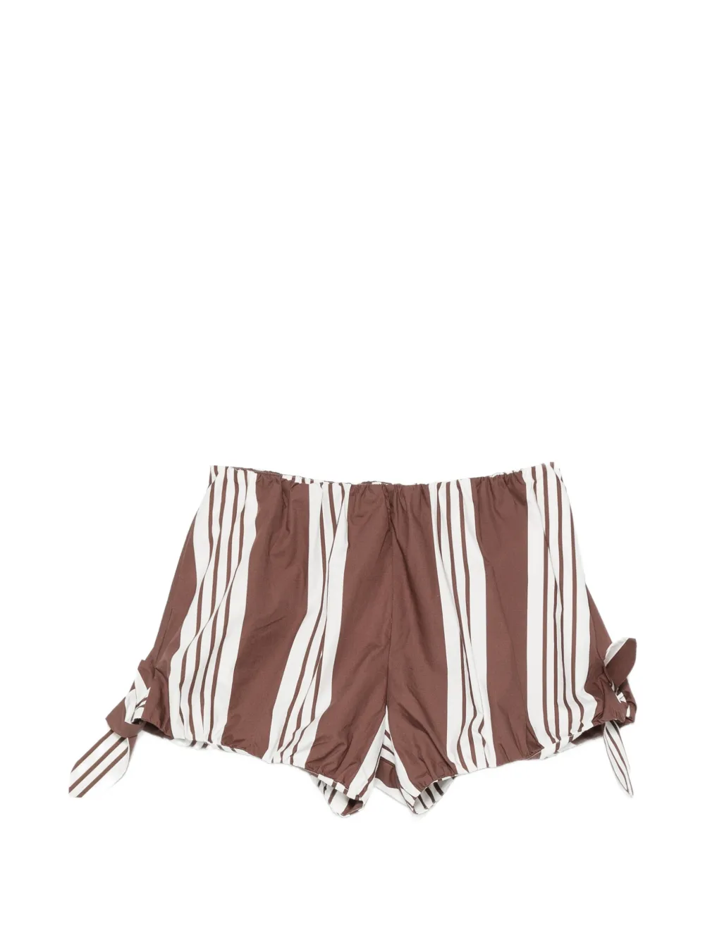 Posse Rosie striped shorts - Marrone