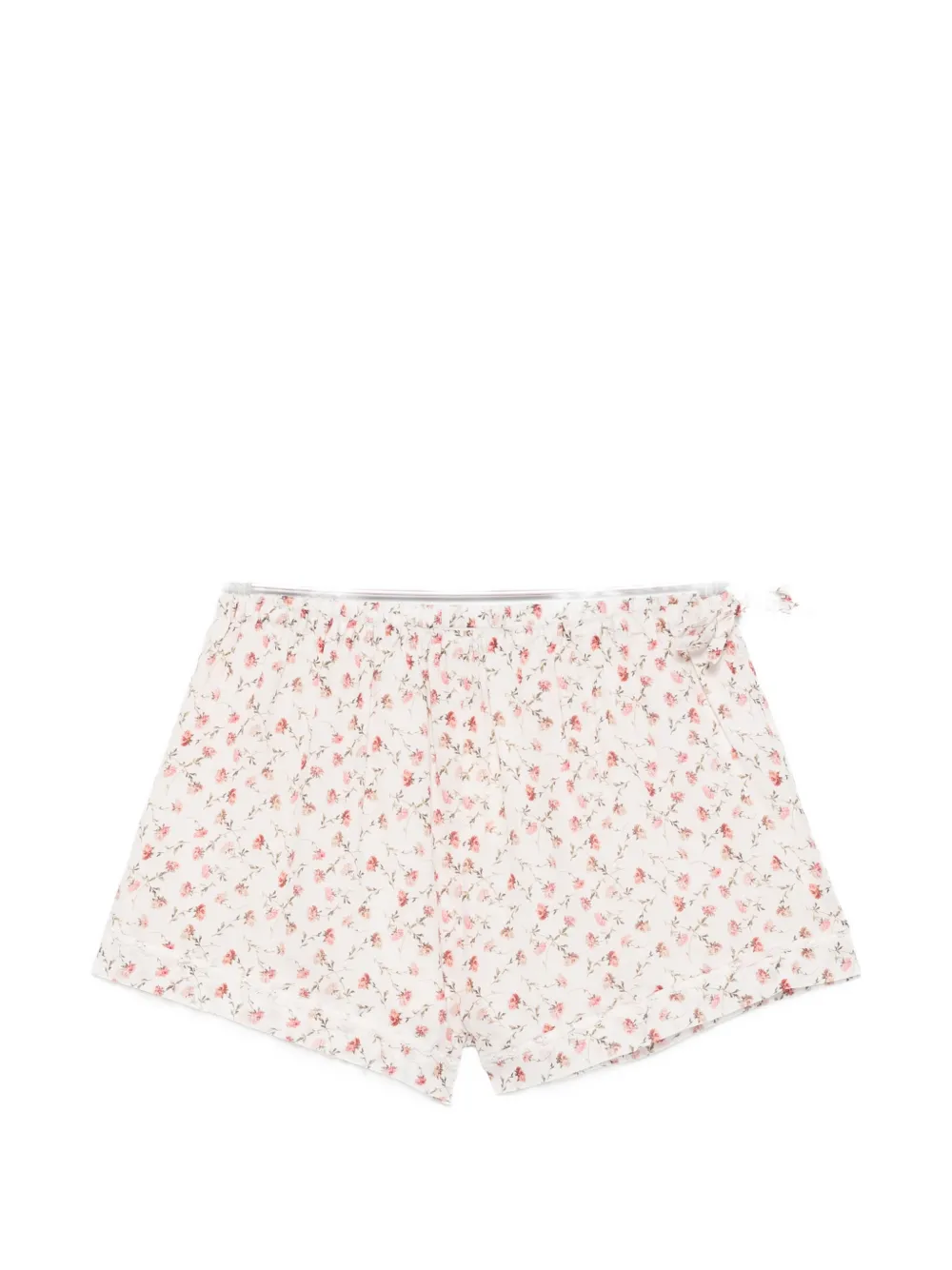 Posse Charlotte floral-print cotton mini shorts - Toni neutri