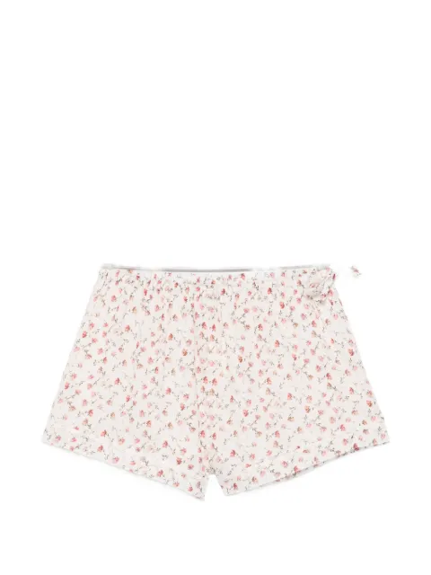 Posse Charlotte floral-print cotton mini shorts