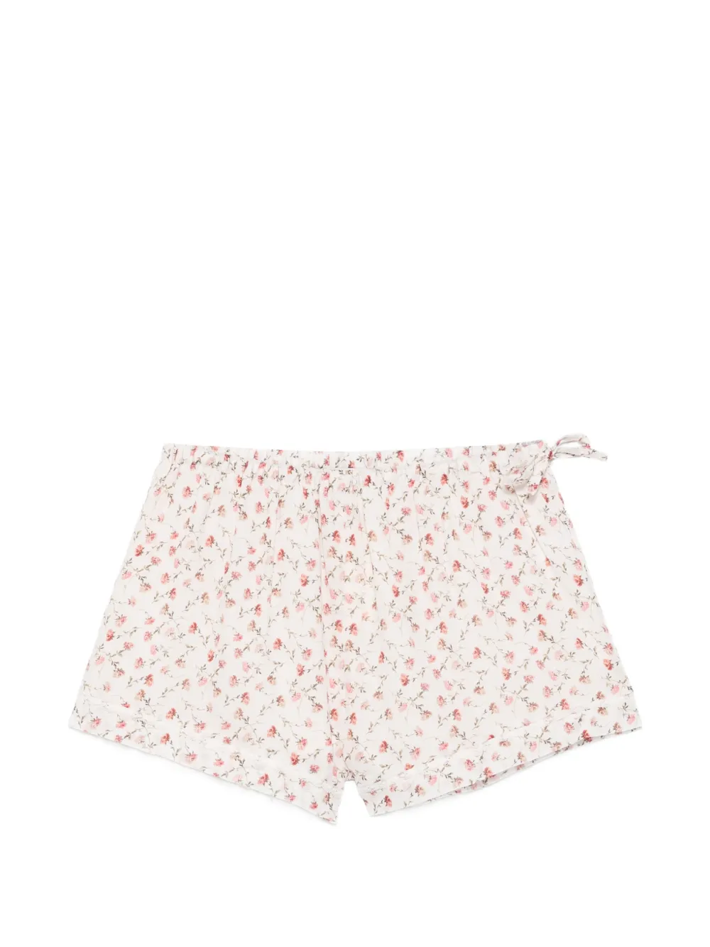 Posse Charlotte floral-print cotton mini shorts - Toni neutri