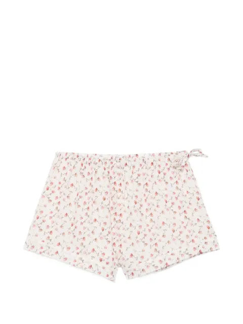 Posse Charlotte floral-print cotton mini shorts