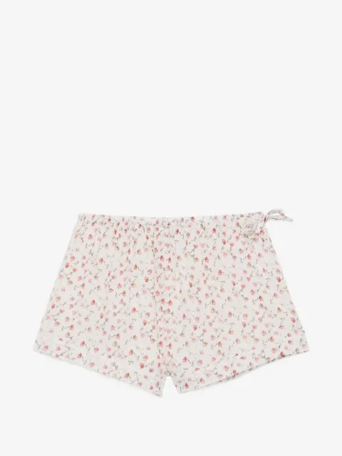 Posse Charlotte floral-print cotton mini shorts