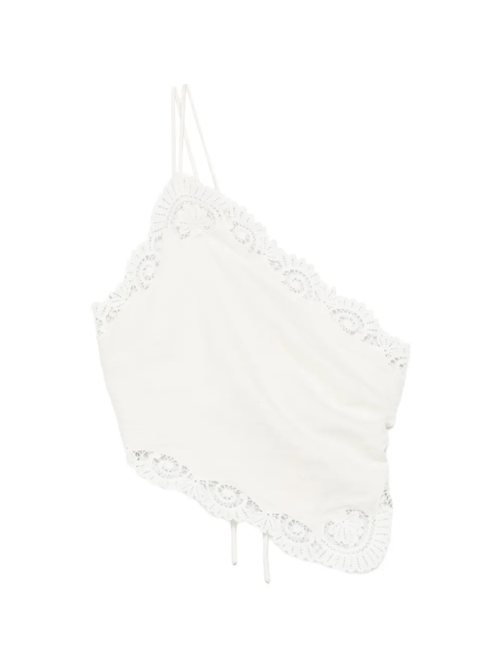 Posse Darya lace-trim linen blouse - Toni neutri