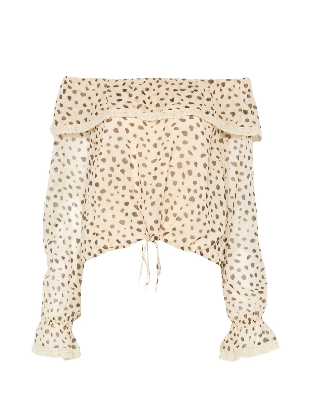 Posse Priscilla cheetah-print blouse - Toni neutri