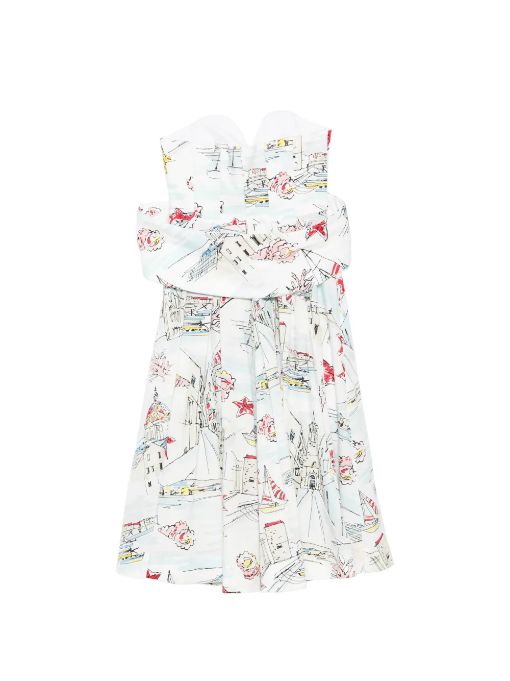  Antonio Marras Strapless Printed Dress - White 