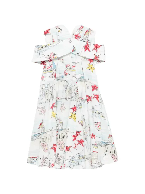 Antonio Marras strapless printed dress