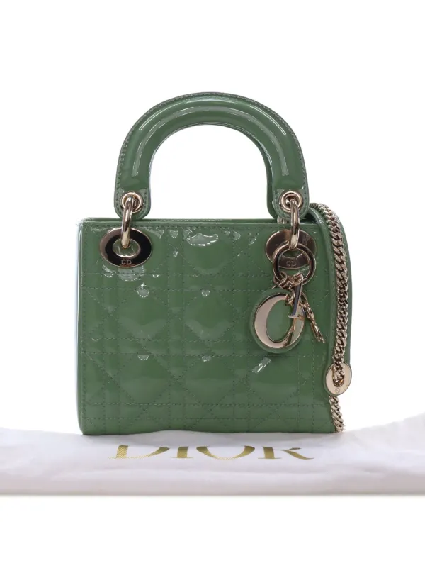 Christian Dior Pre-Owned 2020 ミニ パテント カナージュ レディ 