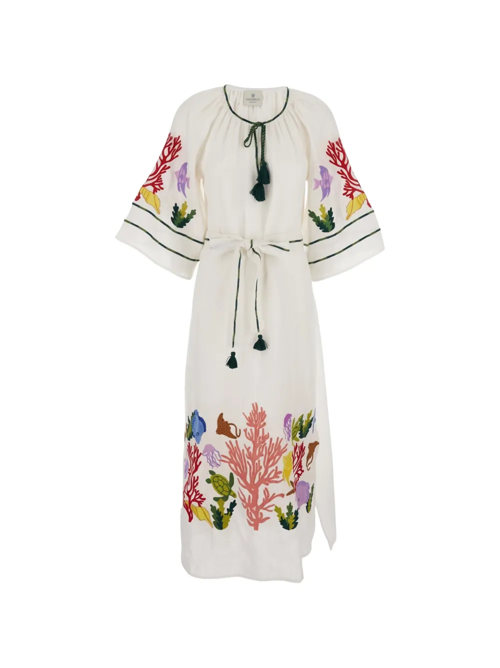 Benaras By Citrus Sea Life Veronica embroidered maxi dress - Weiß