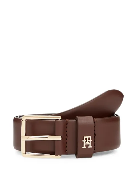 Tommy Hilfiger logo-plaque leather belt