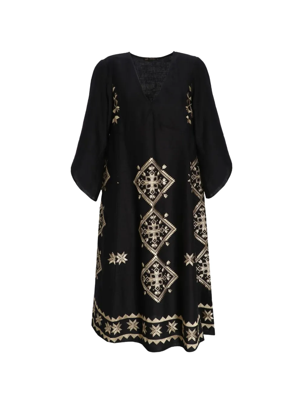 GREEK ARCHAIC KORI Abito Lefkada midi - Nero