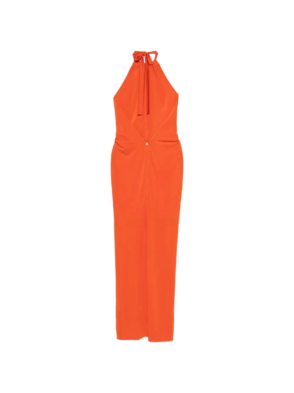  Raquel Diniz Halter Gathered Dress - Orange 