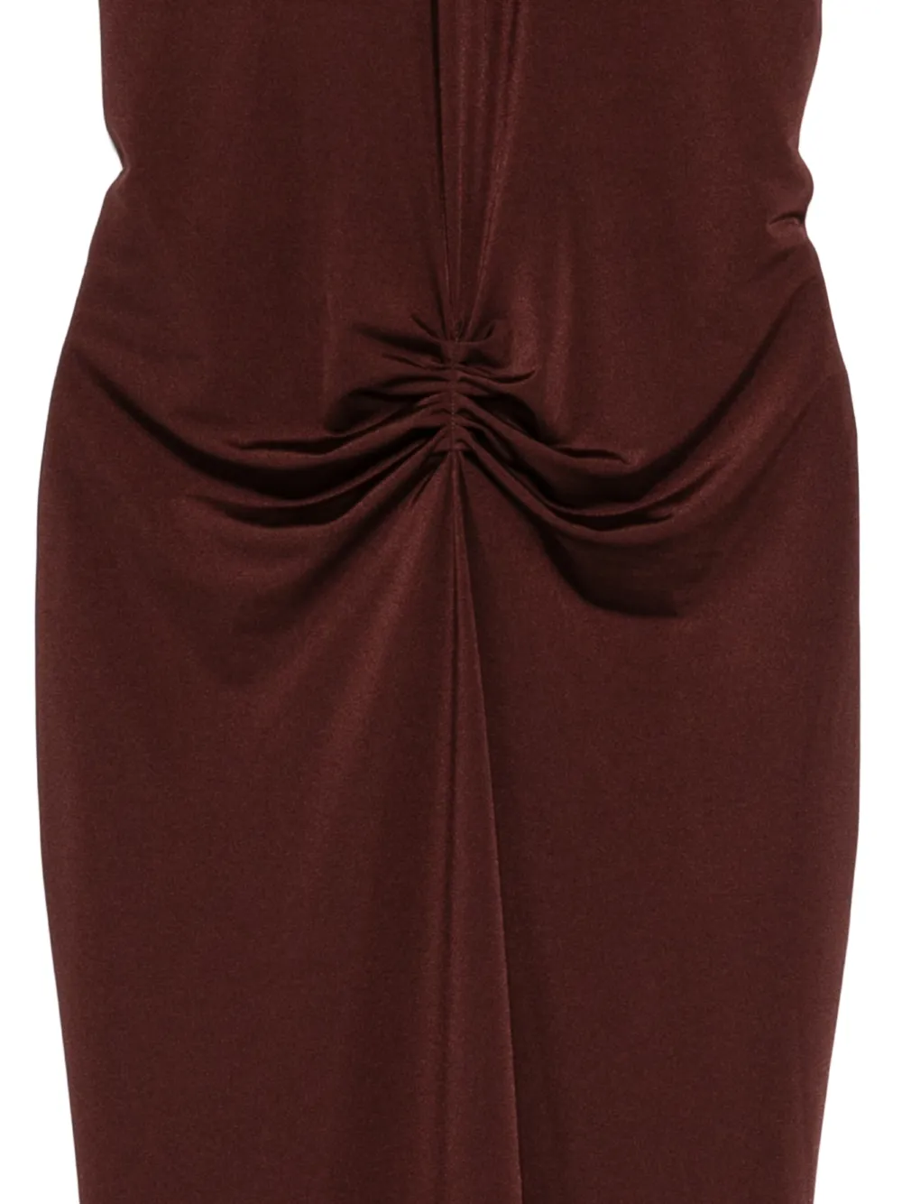  Raquel Diniz Gathered Halter Dress - Brown 