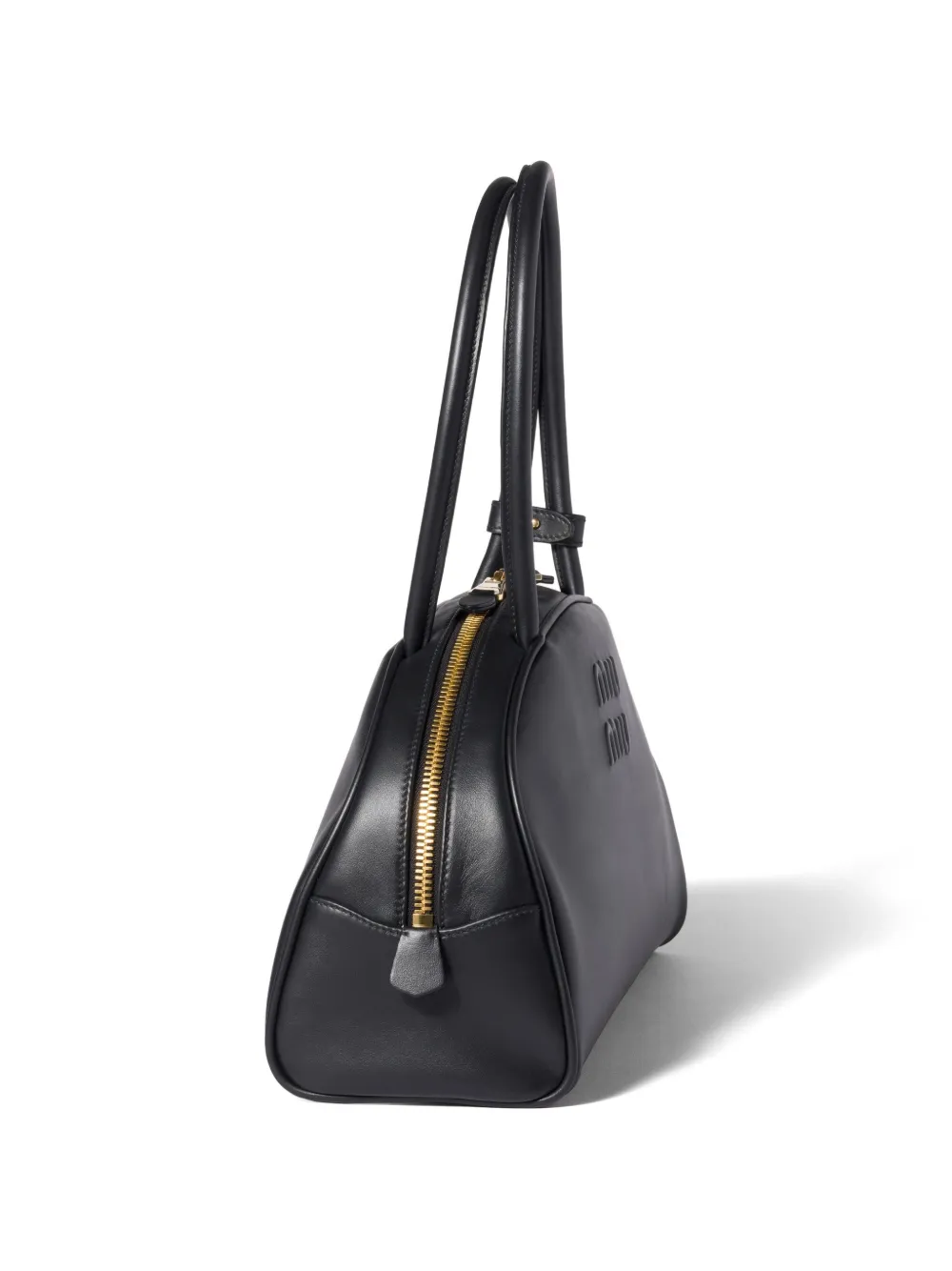 Miu Beau leren tas Zwart