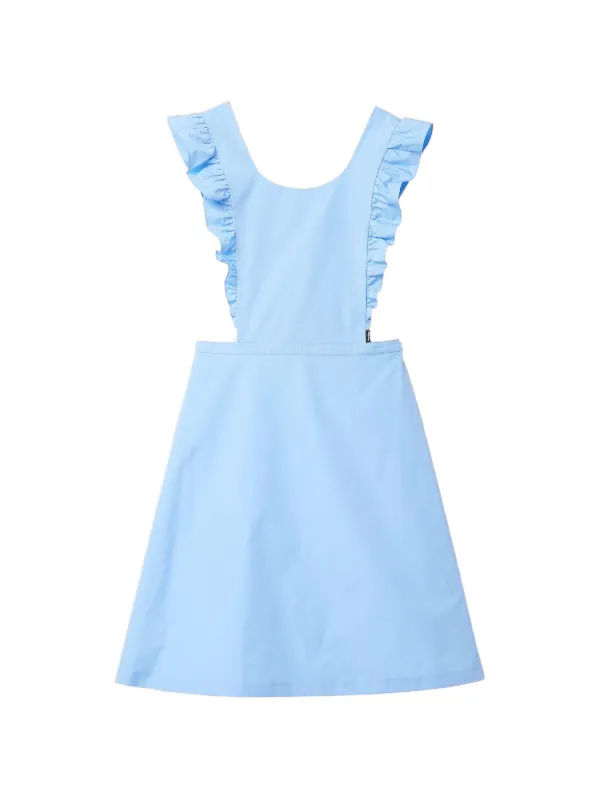 Miu Miu Poplin Apron Dress in Blue