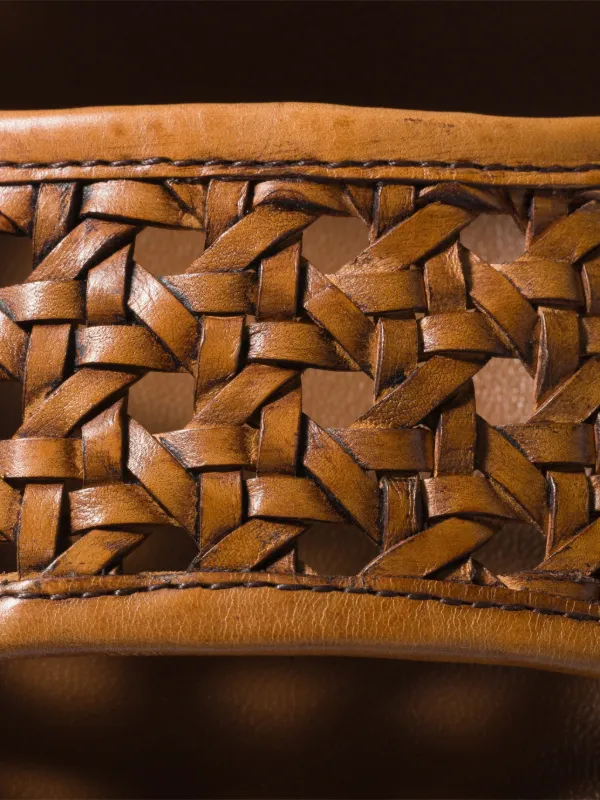 Miu Miu Woven Leather Sandals | Brown | FARFETCH