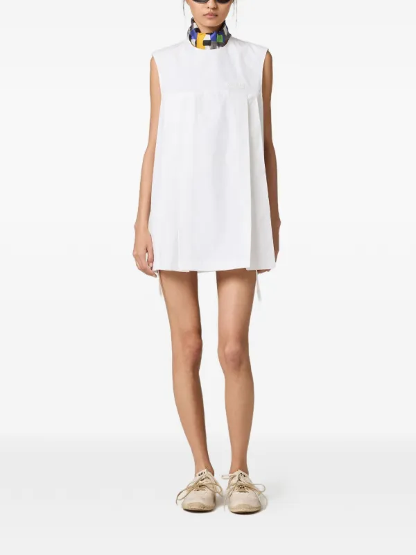 flared white mini dress Easy to Love Flared Satin Mini Dress main image 0