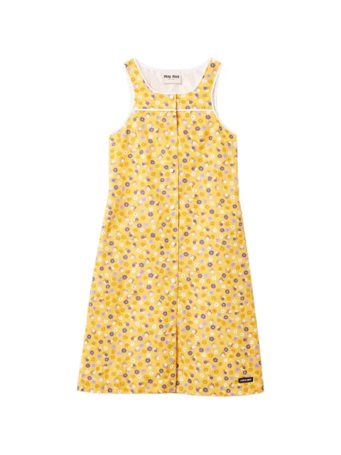 Miu Miu vestido midi con estampado floral