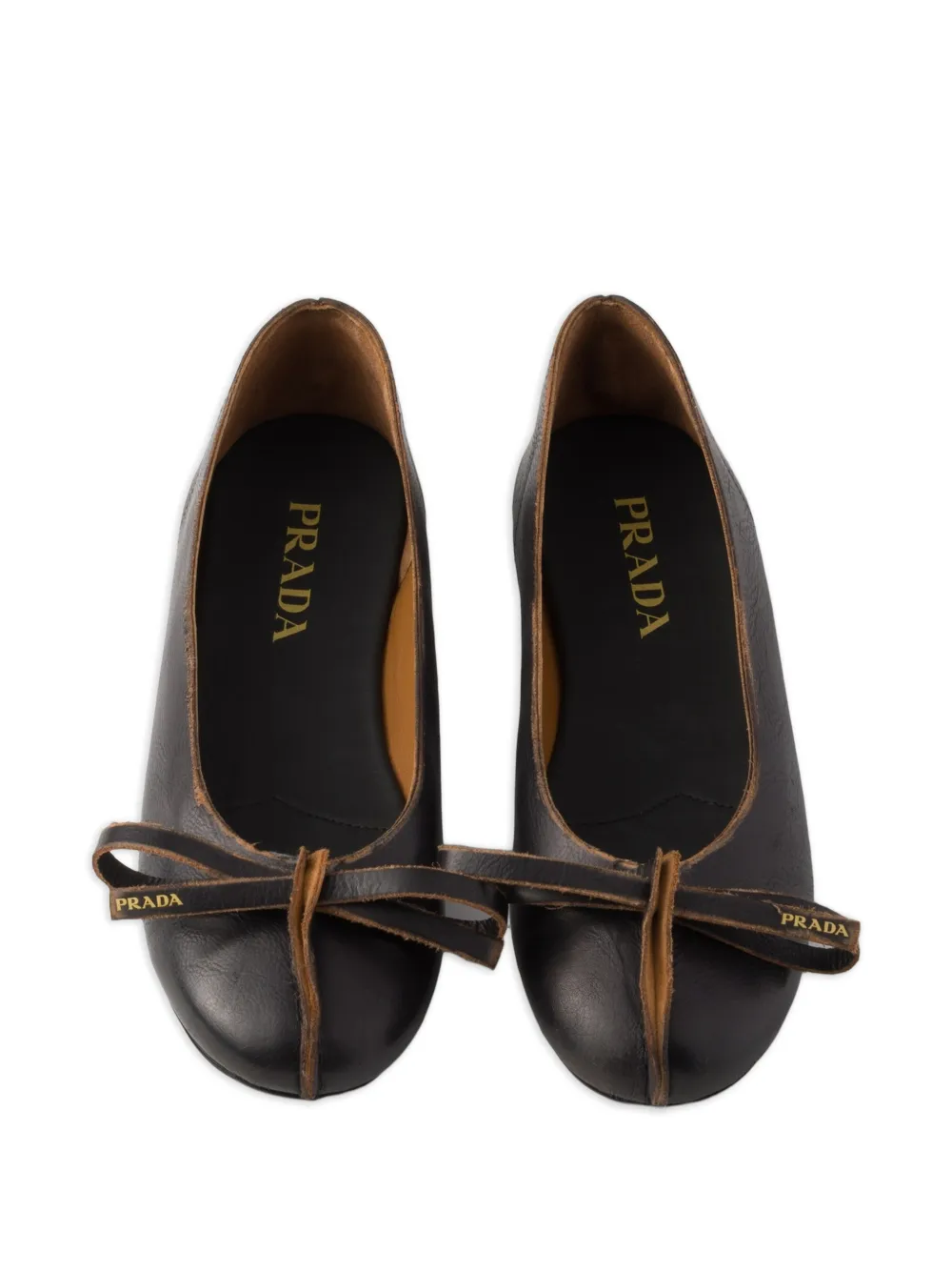 Prada Ballerina's met strikdetail Zwart