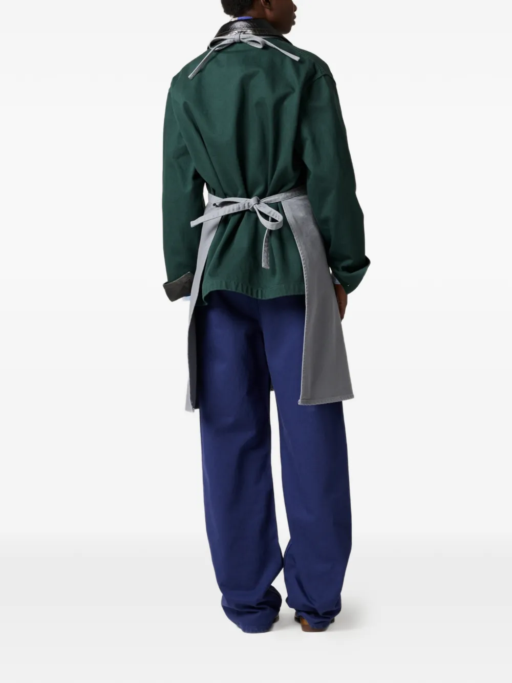 Miu Geverfde gabardine broek Blauw
