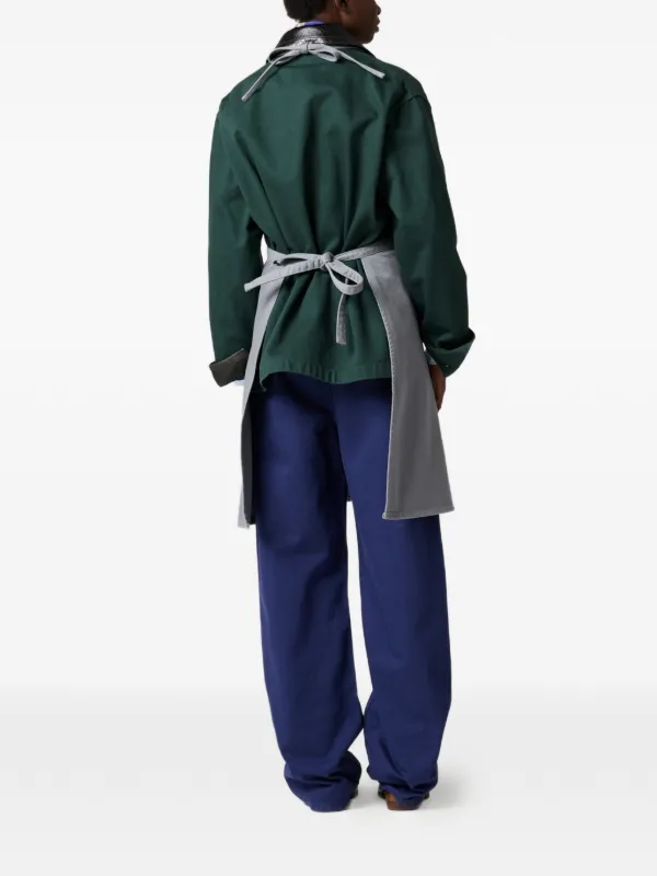 Miu Miu garment-dyed Gabardine Pants | Blue | FARFETCH