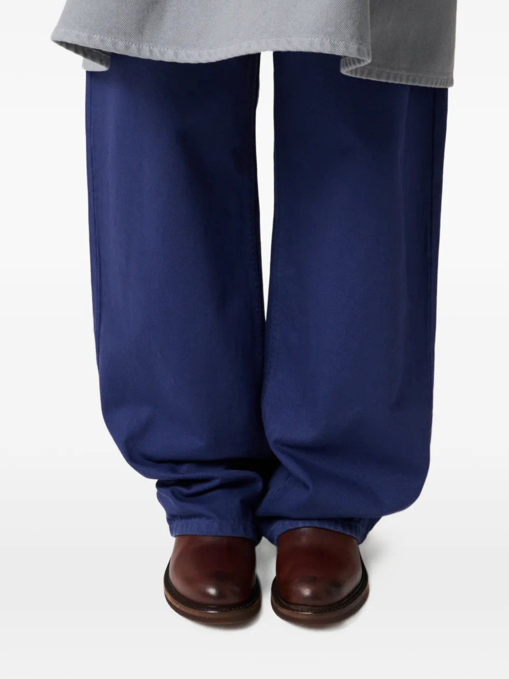 Miu Geverfde gabardine broek Blauw