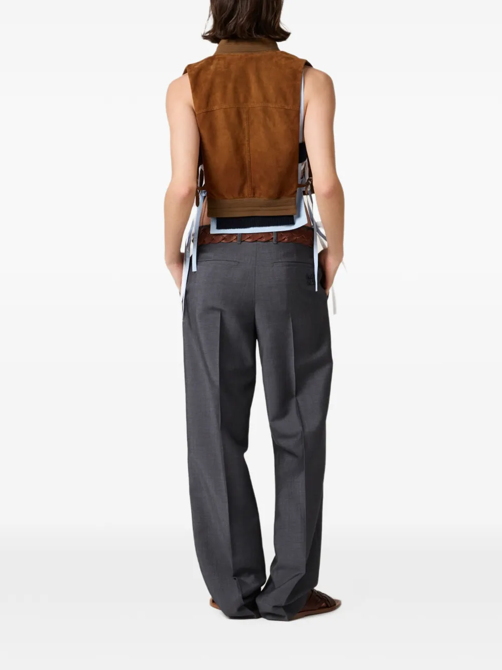 Miu Straight broek Grijs