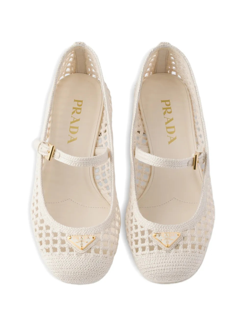 Prada Pumps met gehaakt effect Beige