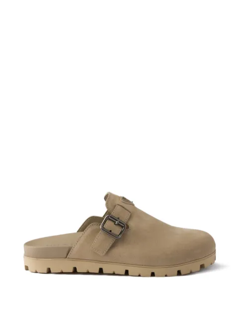 Prada triangle-logo mules