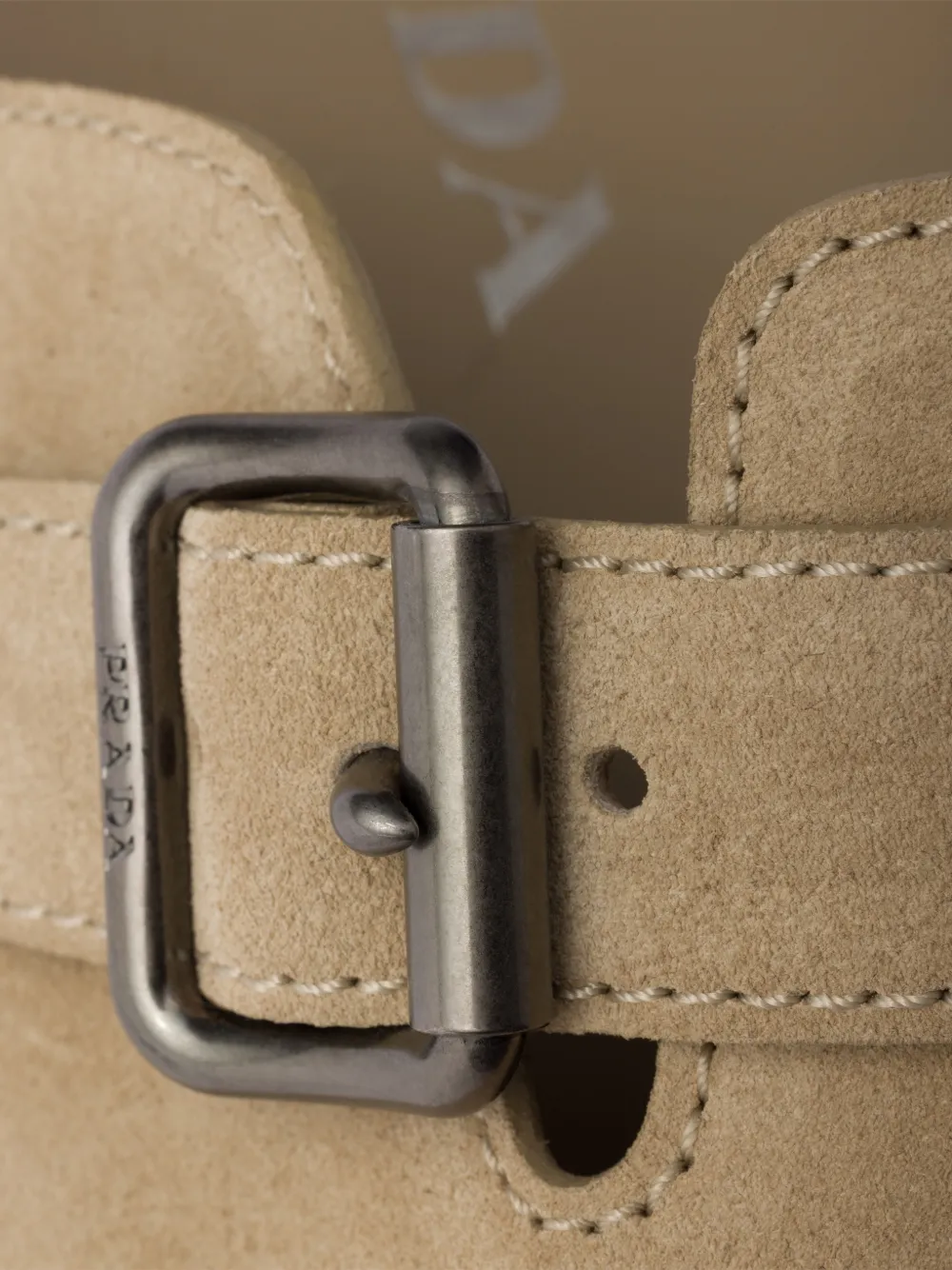 Prada triangle-logo mules Beige