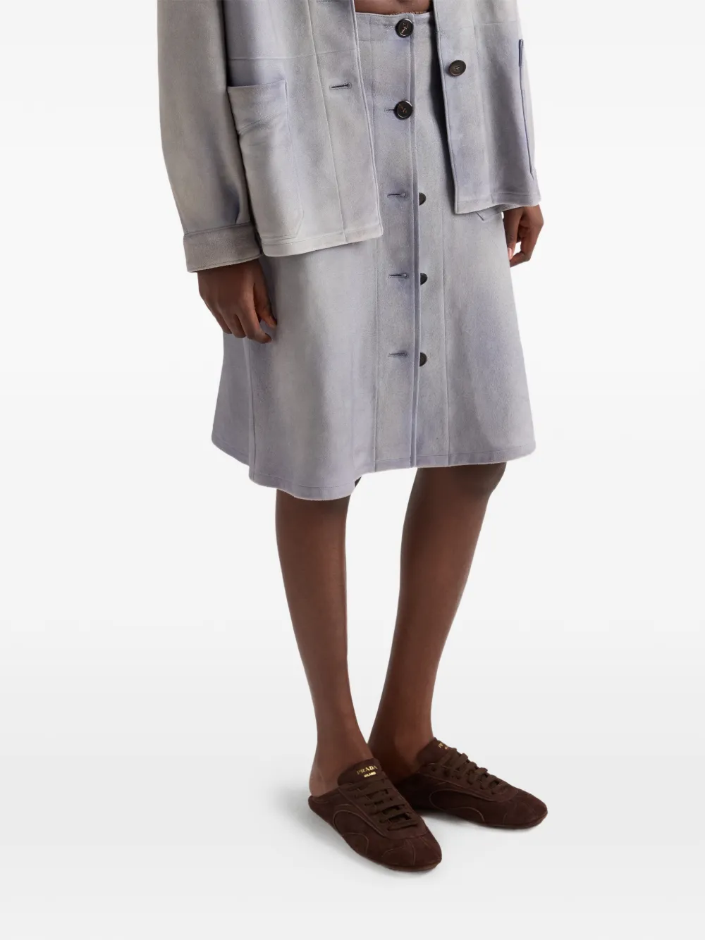 Prada Rok met knopen Blauw