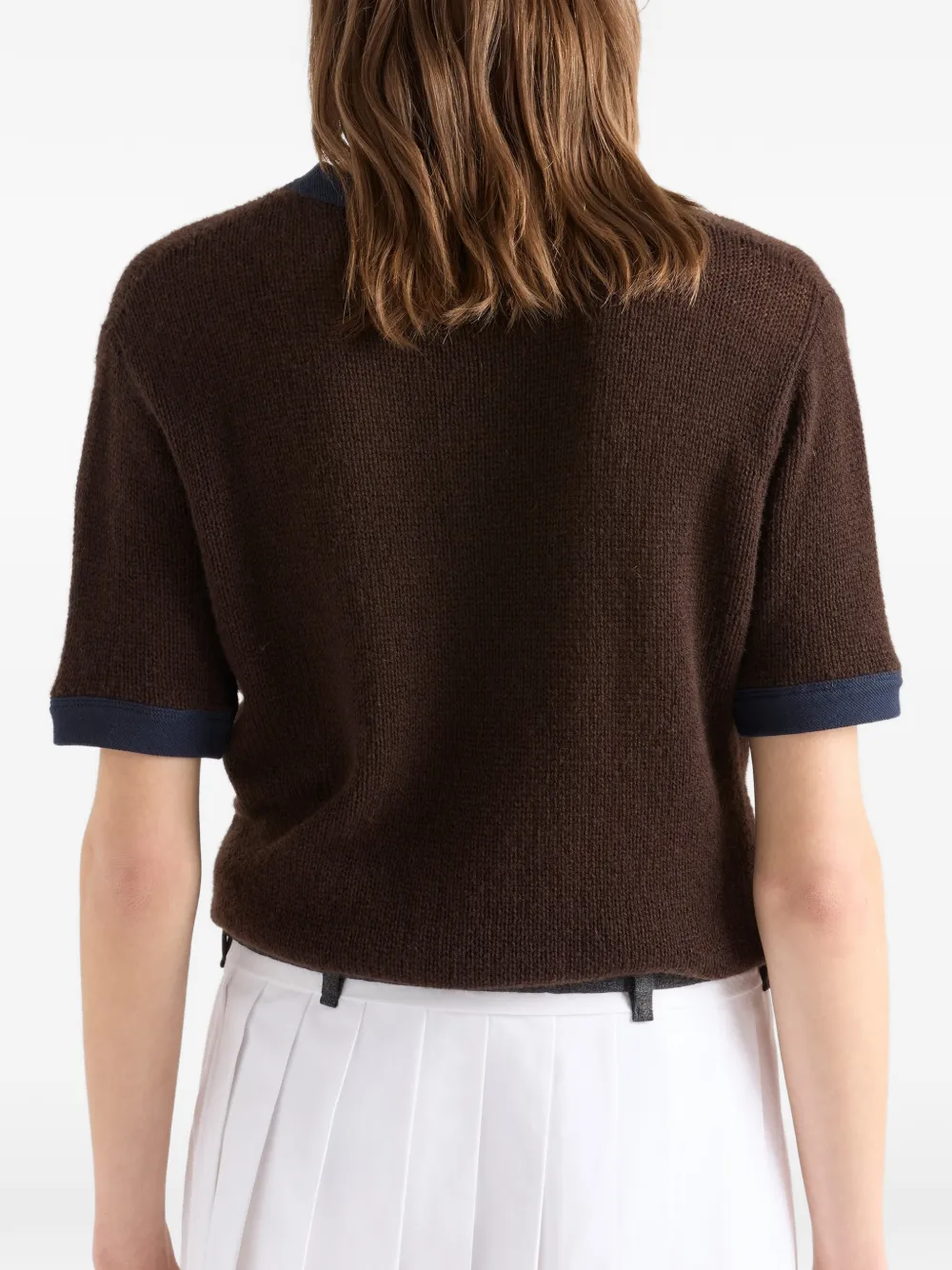 Prada Trui met korte mouwen Bruin
