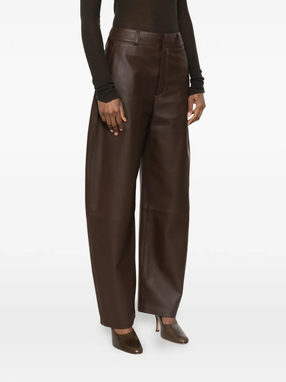  Arma Charlotte Leather Trousers - Brown 