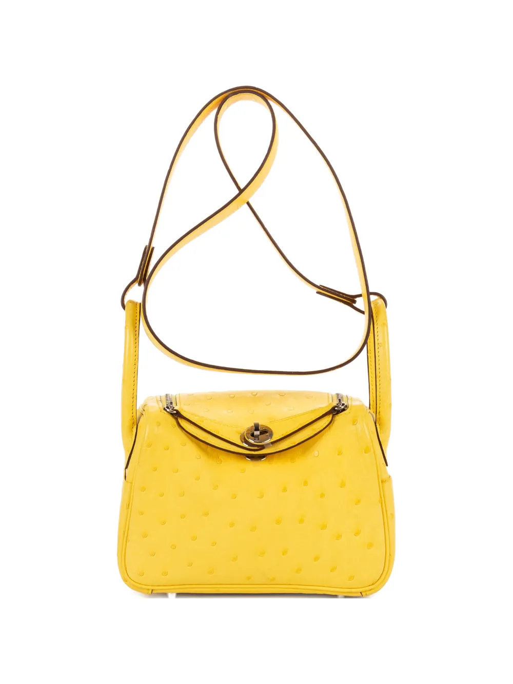 Hermès Pre-Owned mini Lindy turn-lock shoulder bag - Giallo