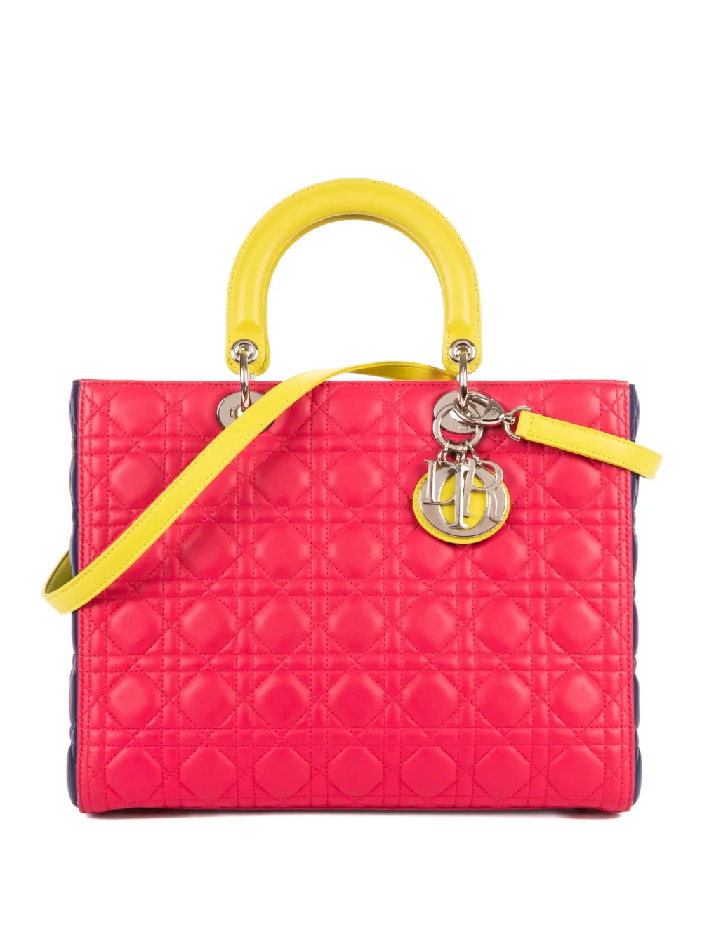 Christian Dior Pre-Owned large Lady Dior quilted top-handle tote bag - Rosa