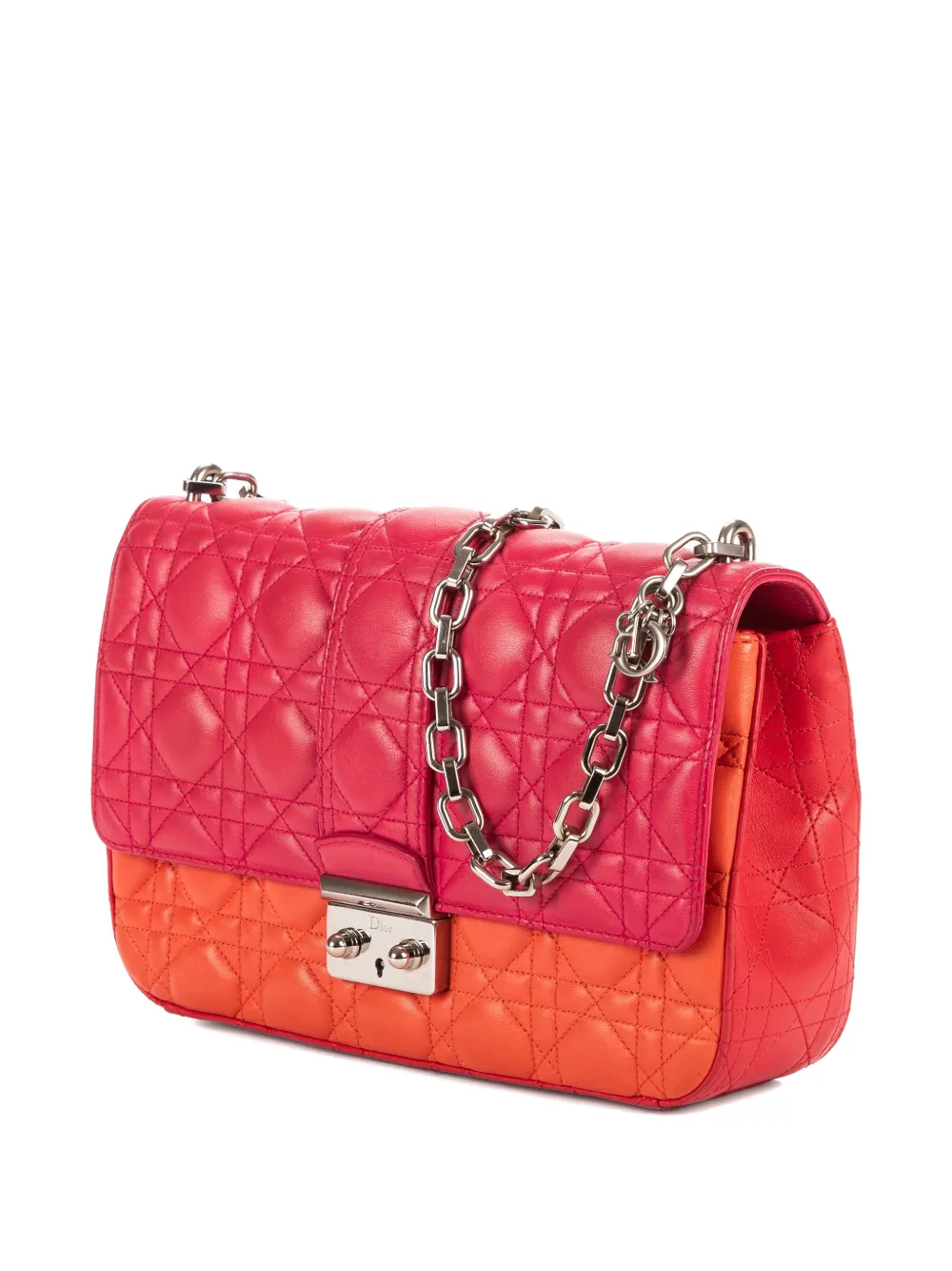 Dior Pre-owned Quilted Chain-strap Cross Body Bag in Red, view 3