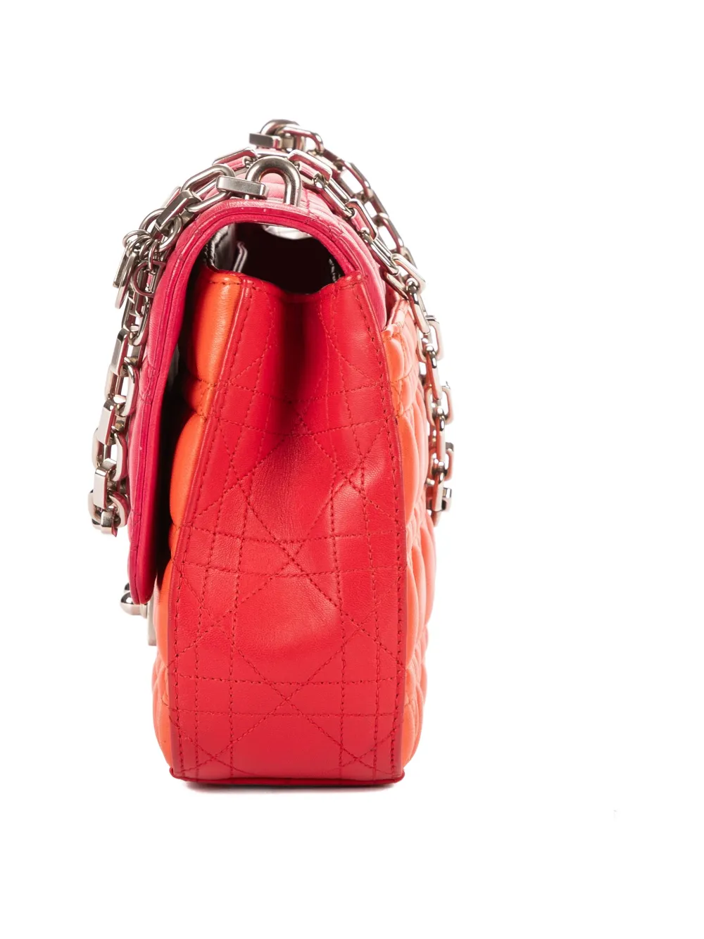 Dior Pre-owned Quilted Chain-strap Cross Body Bag in Red, view 4
