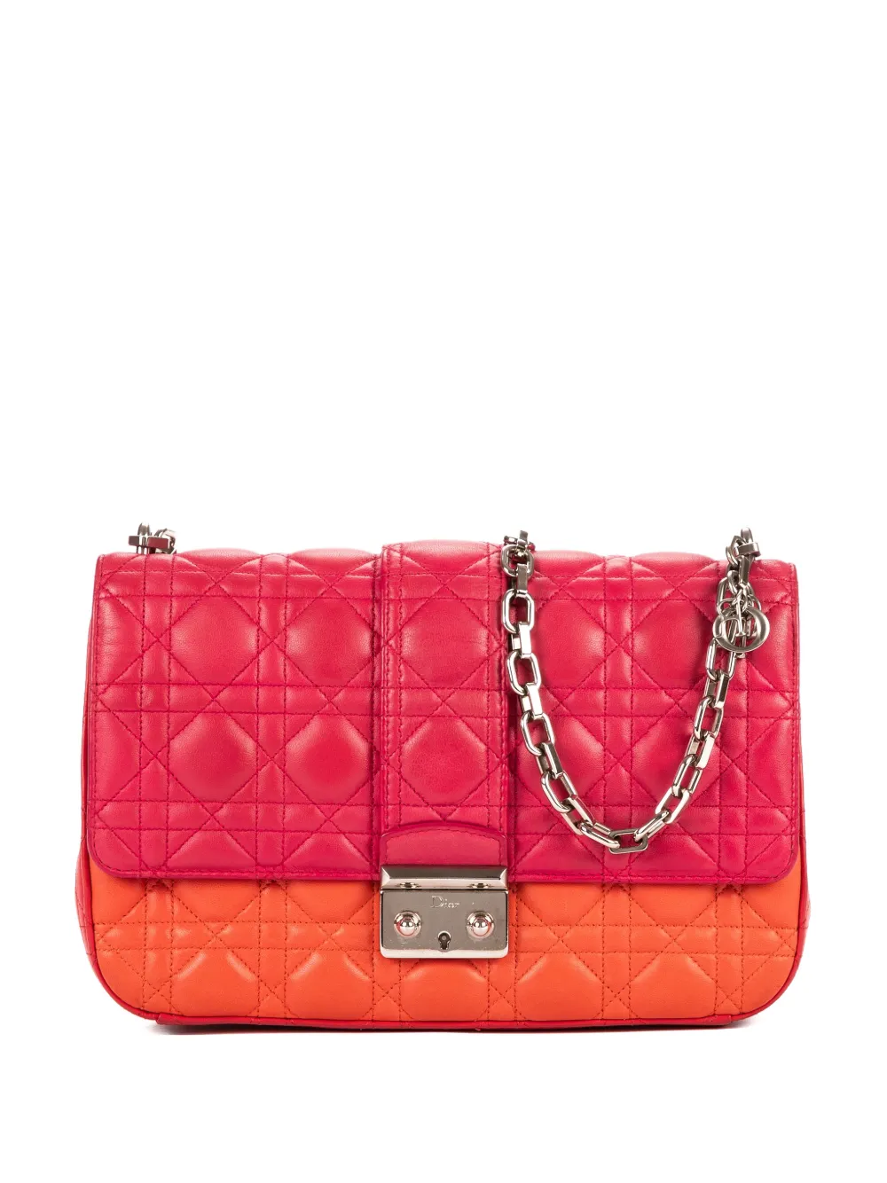 Christian Dior Pre-Owned quilted chain-strap cross body bag - Rosso