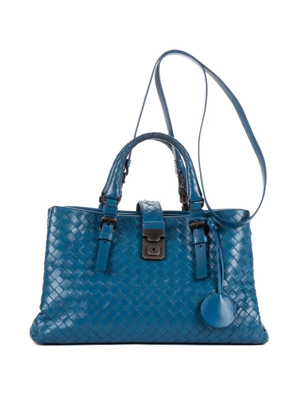 Bottega Veneta Pre-Owned Roma intrecciato tote bag - Blu
