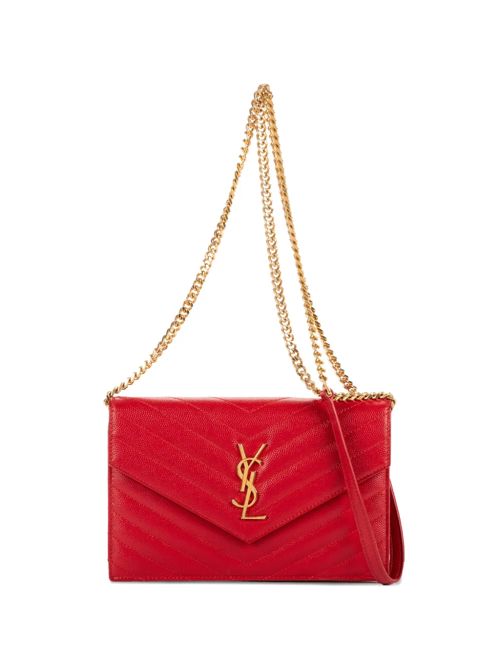 Saint Laurent Pre-Owned red chain-strap shoulder bag - Rosso