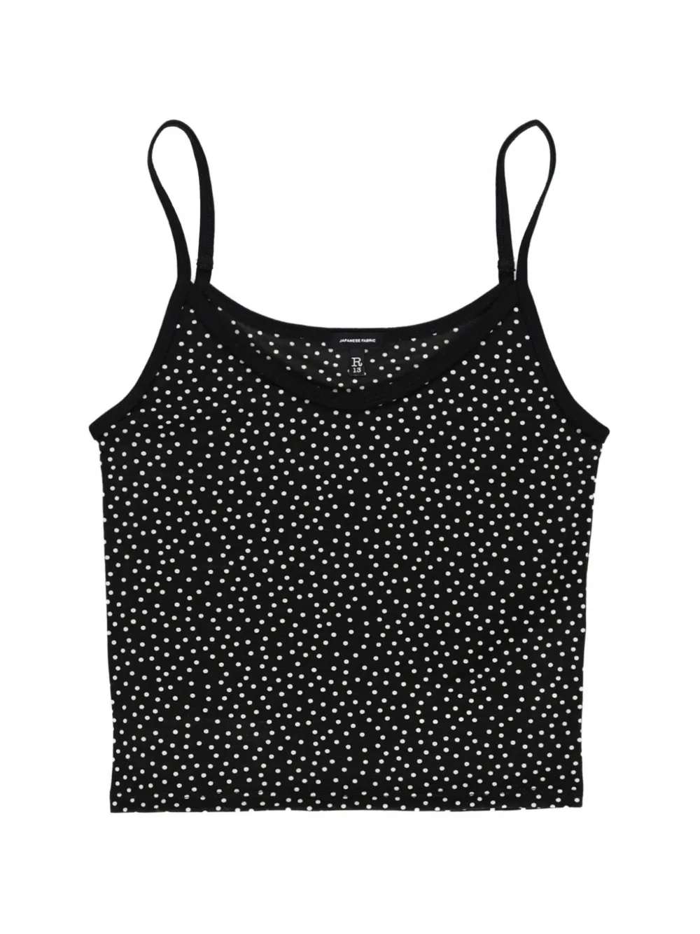 R13 polka dot top - Nero
