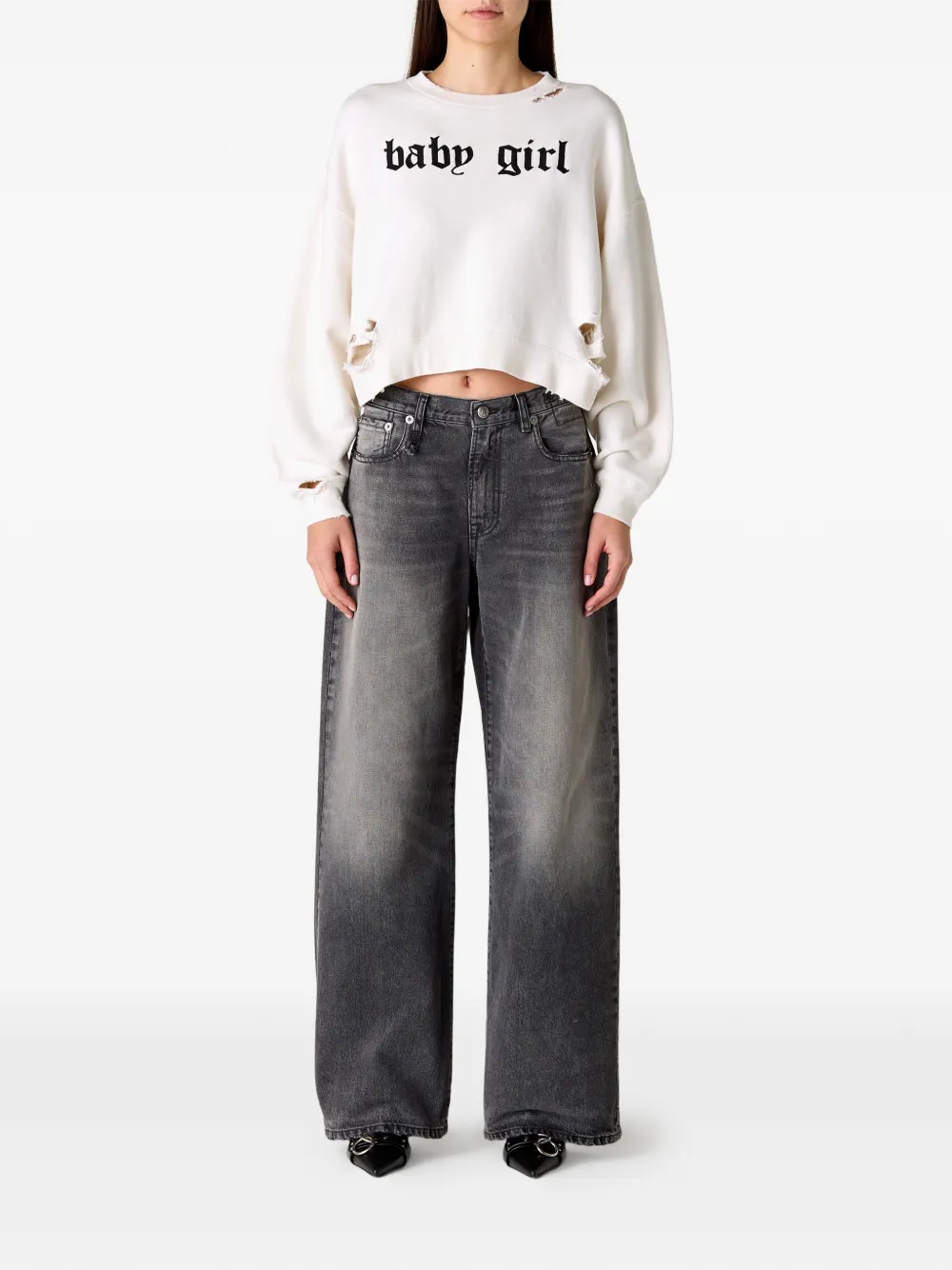 R13 D'arcy Jeans - Grey 