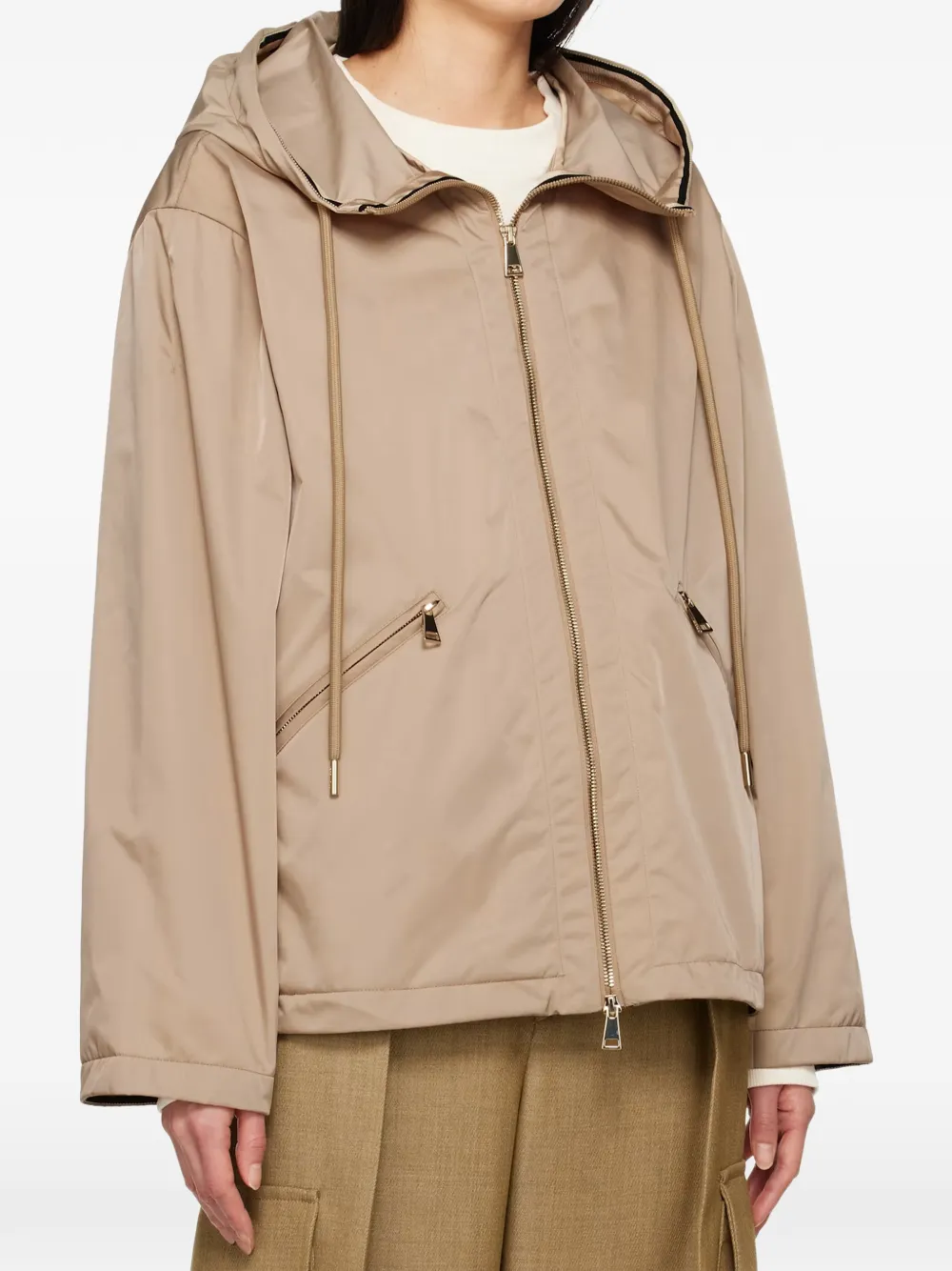 Moncler Cassiopea jack met capuchon en rits Beige