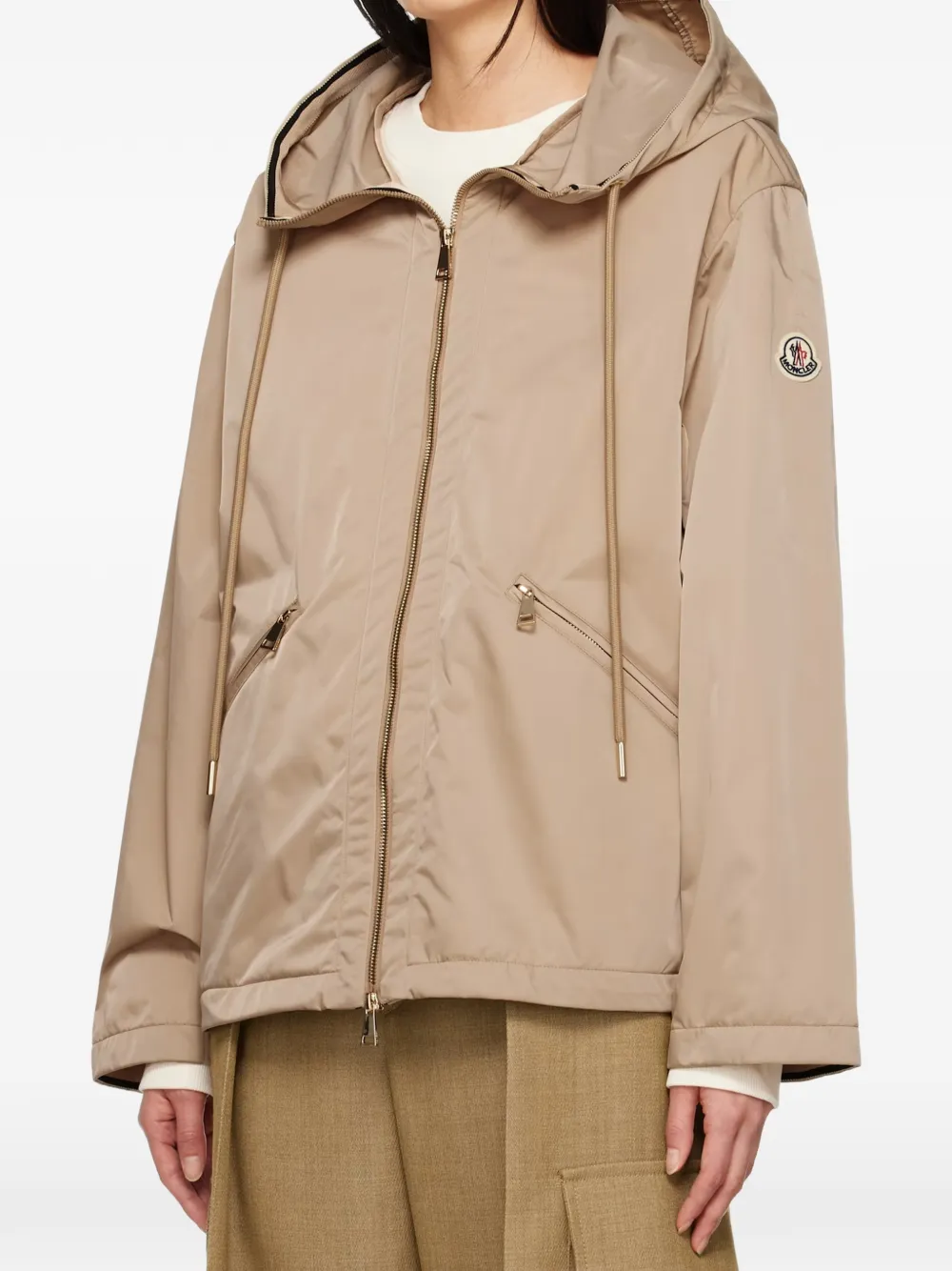 Moncler Cassiopea jack met capuchon en rits Beige